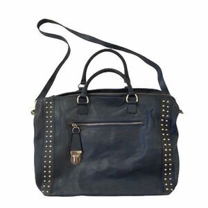Popcorn Milano Blue Leather Bag